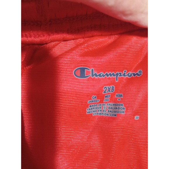 Champion Workout LaCrosse Shorts Men 2XB Red Black White - Picture 7 of 10